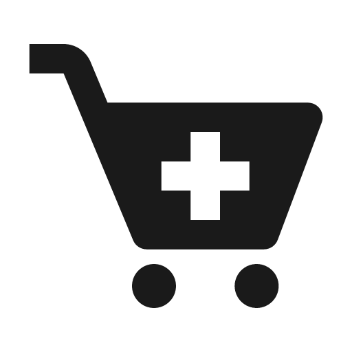 Cart add icon, solid style, from BoxIcons v2 Solid