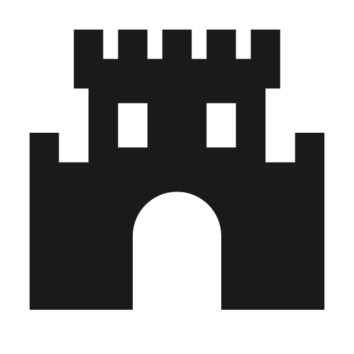 Castle icon, solid style, from BoxIcons v2 Solid