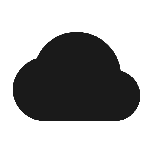 Cloud icon, solid style, from BoxIcons v2 Solid