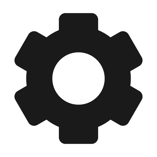 Cog icon, solid style, from BoxIcons v2 Solid