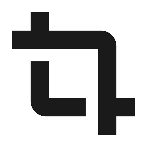 Crop icon, solid style, from BoxIcons v2 Solid
