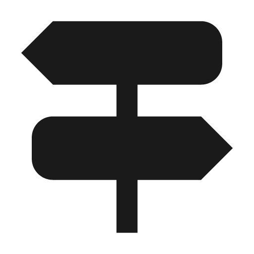 Directions icon, solid style, from BoxIcons v2 Solid