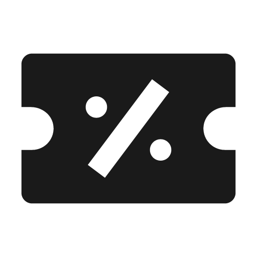 Discount icon, solid style, from BoxIcons v2 Solid
