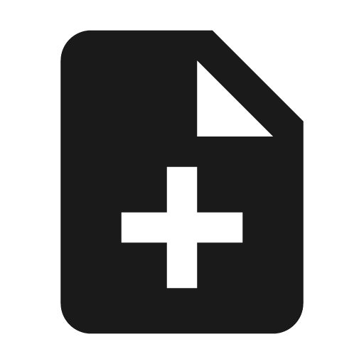 File plus icon, solid style, from BoxIcons v2 Solid