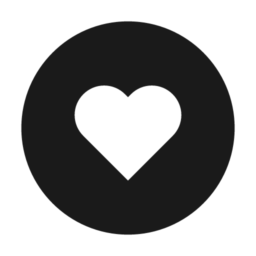 Heart circle icon, solid style, from BoxIcons v2 Solid