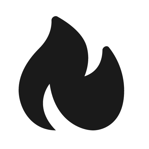 Hot icon, solid style, from BoxIcons v2 Solid