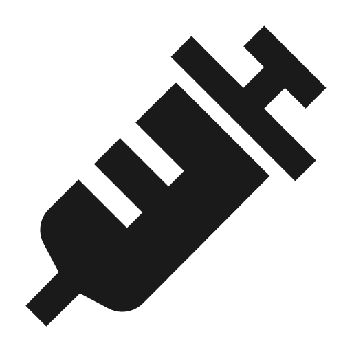 Injection icon, solid style, from BoxIcons v2 Solid