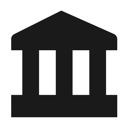 Landmark icon, solid style, from BoxIcons v2 Solid