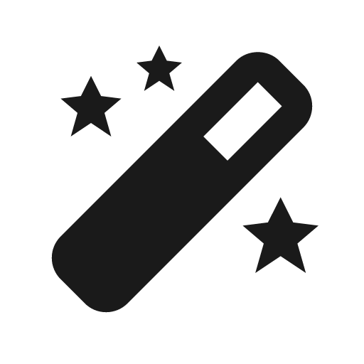 Magic wand icon, solid style, from BoxIcons v2 Solid