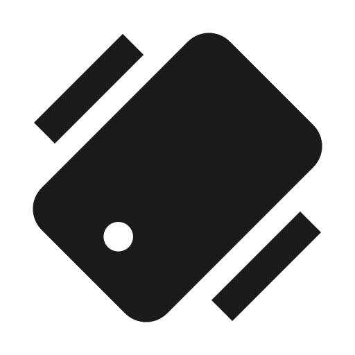 Mobile vibration icon, solid style, from BoxIcons v2 Solid