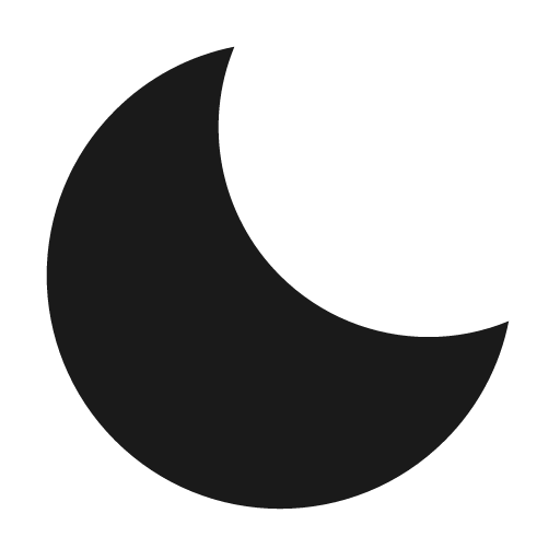Moon icon, solid style, from BoxIcons v2 Solid