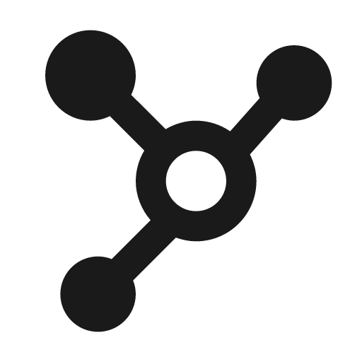 Network chart icon, solid style, from BoxIcons v2 Solid