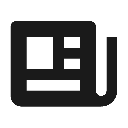 News icon, solid style, from BoxIcons v2 Solid