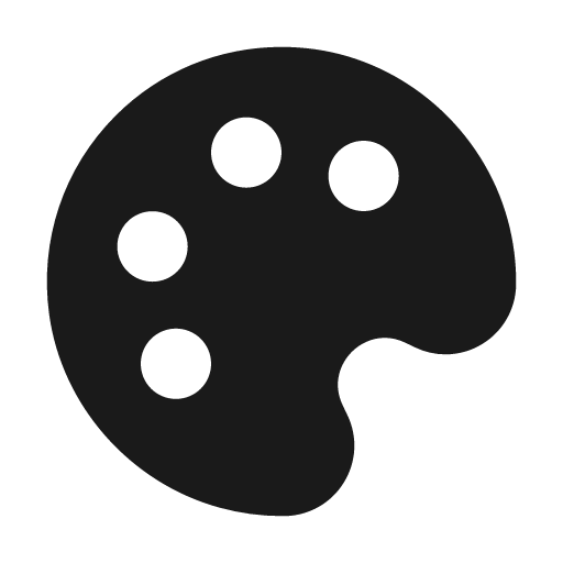Palette icon, solid style, from BoxIcons v2 Solid