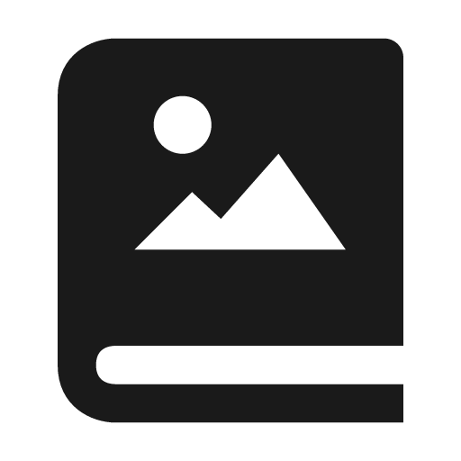Photo album icon, solid style, from BoxIcons v2 Solid
