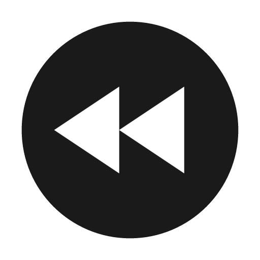 Rewind circle icon, solid style, from BoxIcons v2 Solid