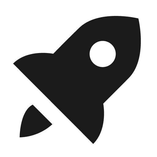 Rocket icon, solid style, from BoxIcons v2 Solid