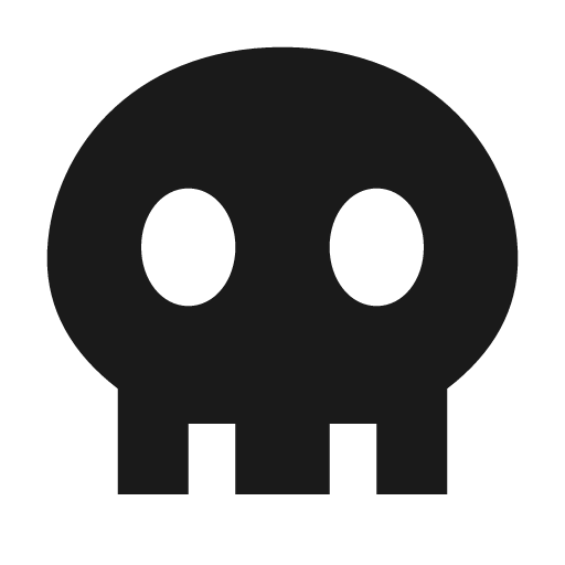 Skull icon, solid style, from BoxIcons v2 Solid