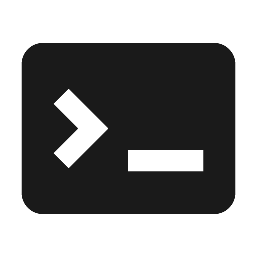 Terminal icon, solid style, from BoxIcons v2 Solid