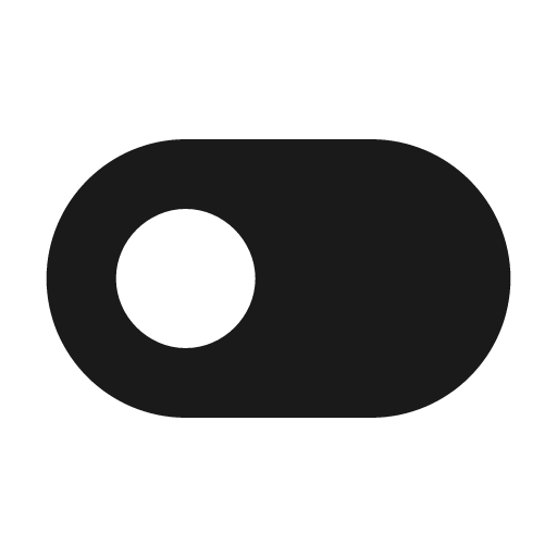 Toggle left icon, solid style, from BoxIcons v2 Solid