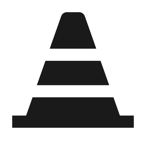 Traffic cone icon, solid style, from BoxIcons v2 Solid