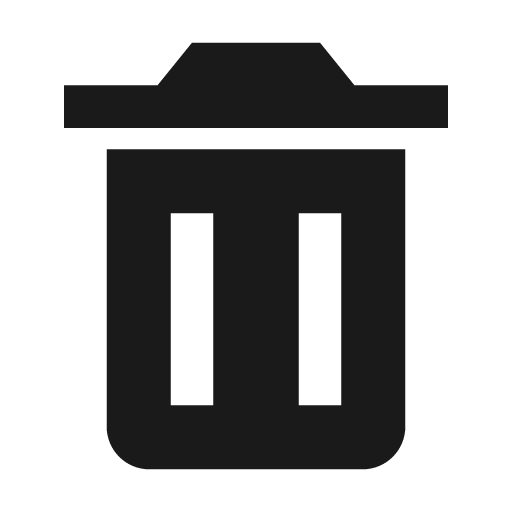 Trash icon, solid style, from BoxIcons v2 Solid