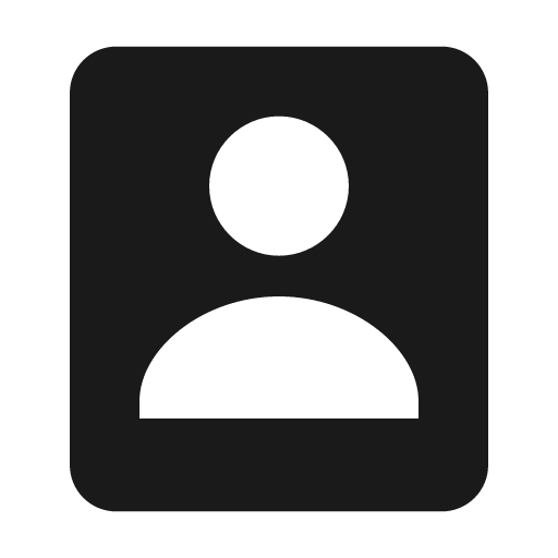 User rectangle icon, solid style, from BoxIcons v2 Solid