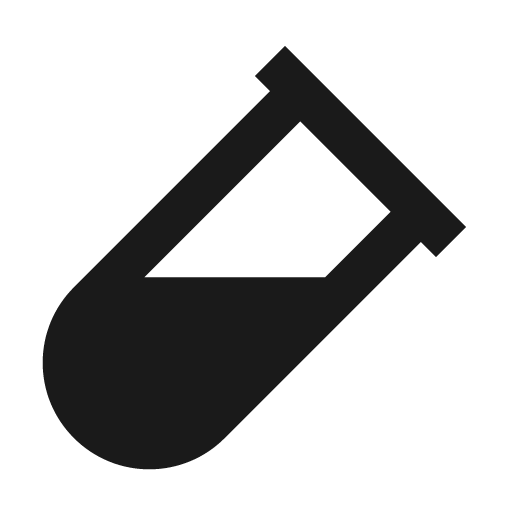 Vial icon, solid style, from BoxIcons v2 Solid