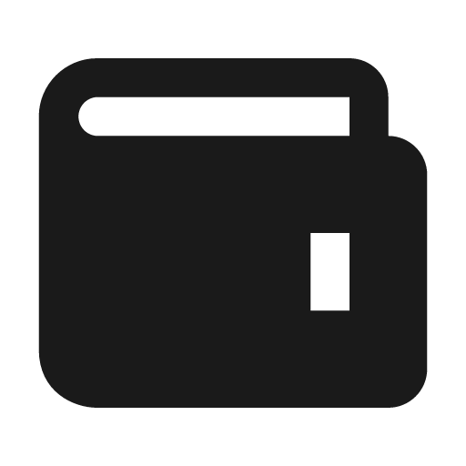 Wallet icon, solid style, from BoxIcons v2 Solid