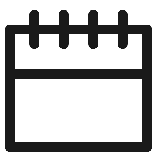 Calendar icon, line style, from Bytesize Icons