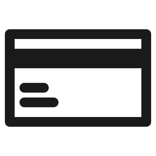 Creditcard icon, line style, from Bytesize Icons