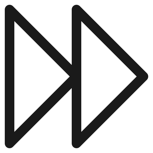 Forwards icon, line style, from Bytesize Icons