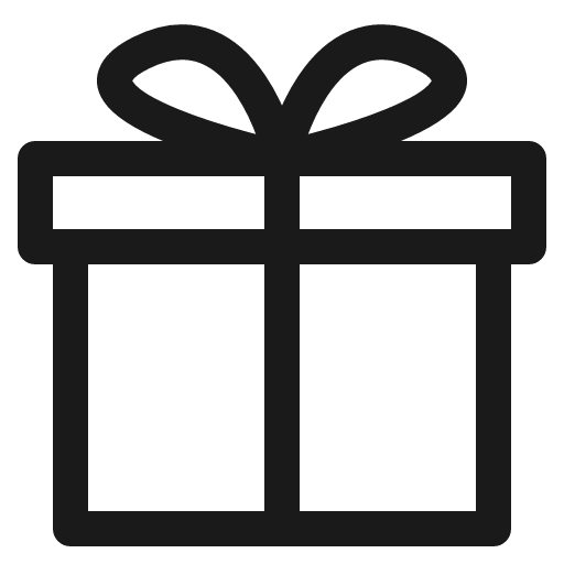 Gift icon, line style, from Bytesize Icons