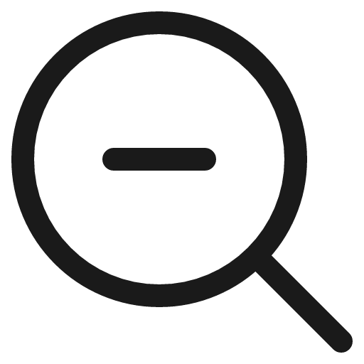 Zoom out icon, line style, from Bytesize Icons