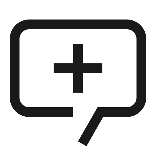 Add comment icon, solid style, from Carbon