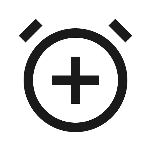 Alarm add icon, solid style, from Carbon