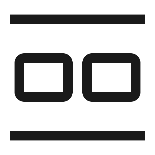 Arrange horizontal icon, solid style, from Carbon