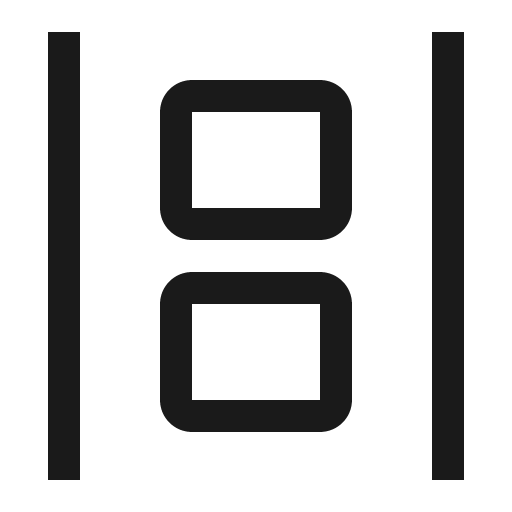 Arrange vertical icon, solid style, from Carbon