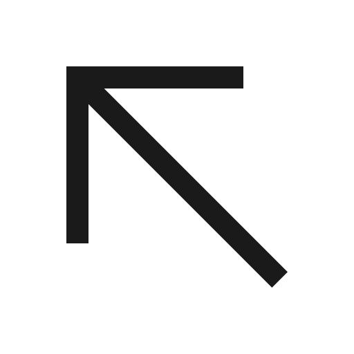 Arrow up left icon, solid style, from Carbon