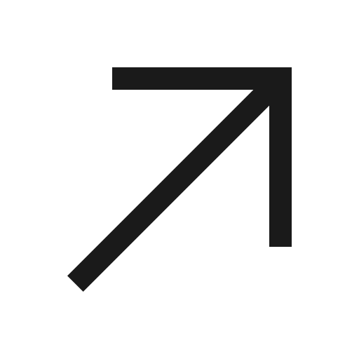 Arrow up right icon, solid style, from Carbon