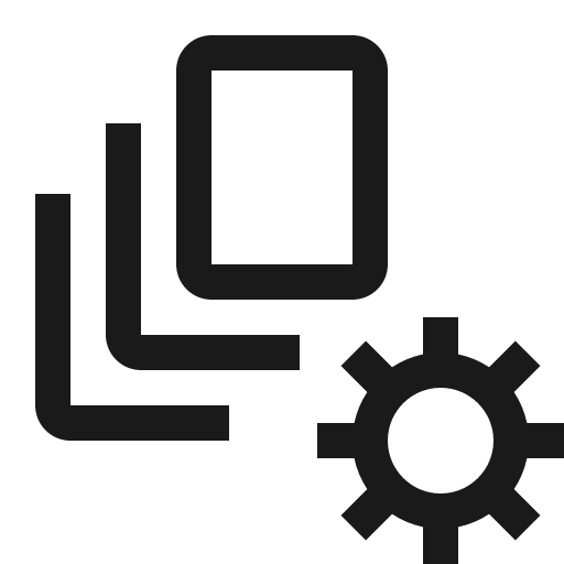 Batch job icon, solid style, from Carbon