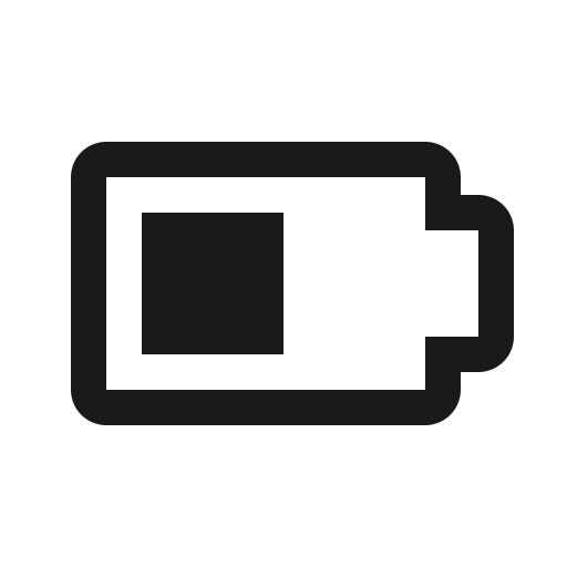 Battery half icon, solid style, from Carbon