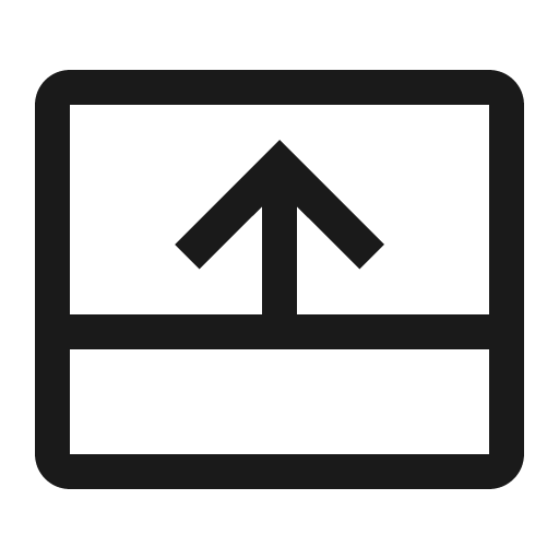 Bottom panel open icon, solid style, from Carbon