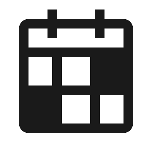 Calendar heat map icon, solid style, from Carbon