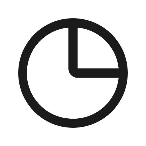 Chart pie icon, solid style, from Carbon
