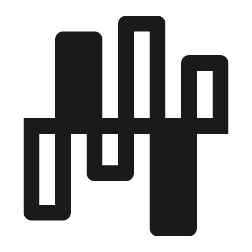 Chart planning waterfall icon, solid style, from Carbon