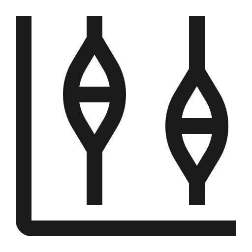 Chart violin plot icon, solid style, from Carbon