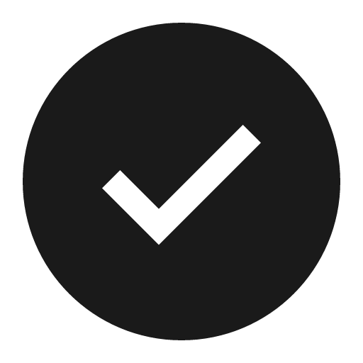 Checkmark filled icon, filled style, from Carbon