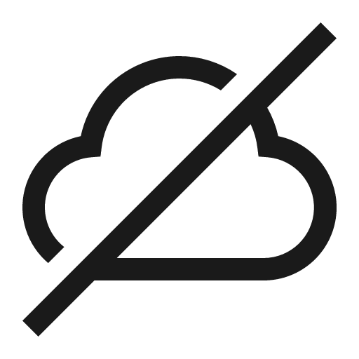 Cloud offline icon, solid style, from Carbon