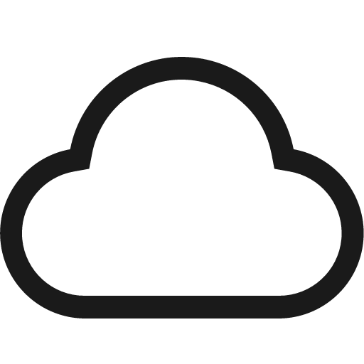 Cloud icon, solid style, from Carbon
